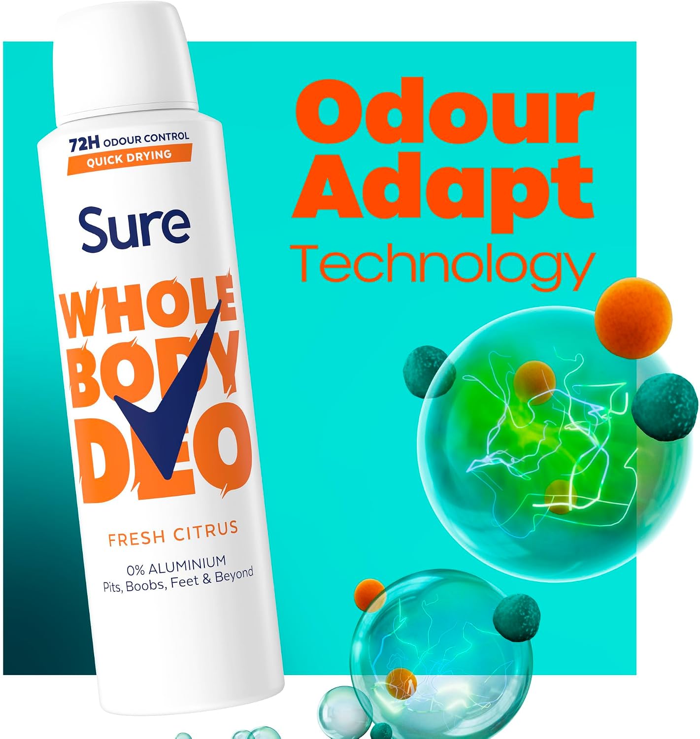 Sure Women Fresh Citrus 72h Whole Body Deodorant Spray 150ml