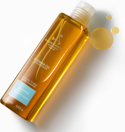 Aromatherapy Associates Bath and Shower Oil, Luxury Spa, Natural Bath, Bath Oil, Vegan, Cruelty Free, Environment Friendly (250 ml (Pack of 1), Revive Shower Oil)