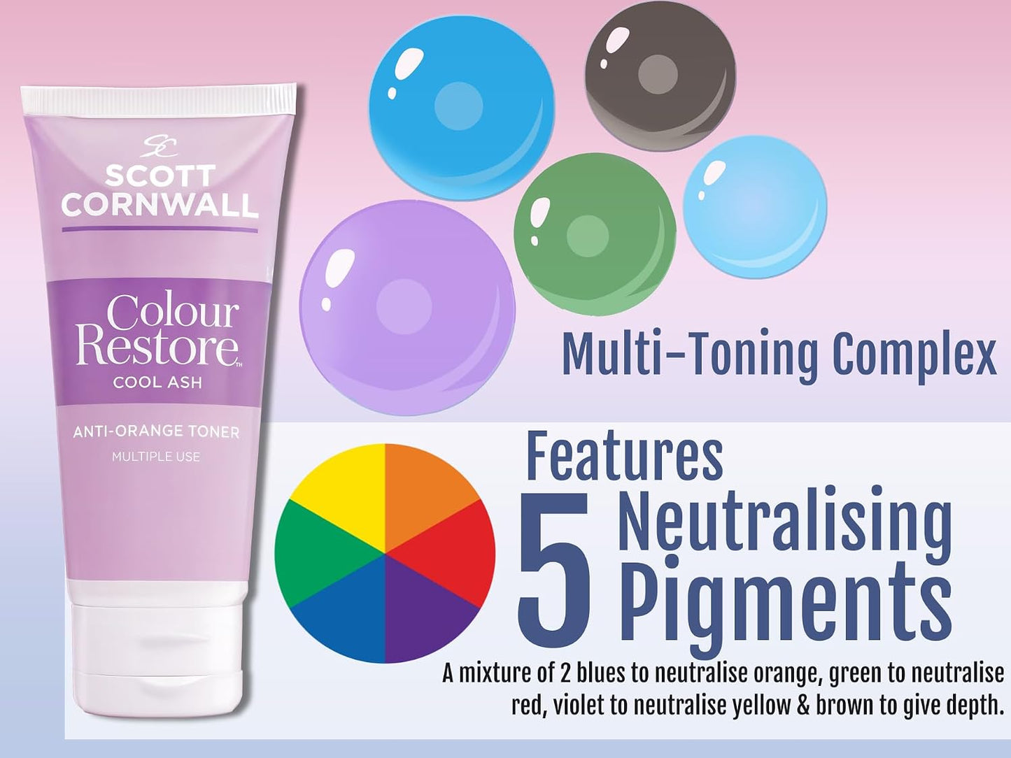 Scott Cornwall Colour Restore Cool Ash Toner 100ml