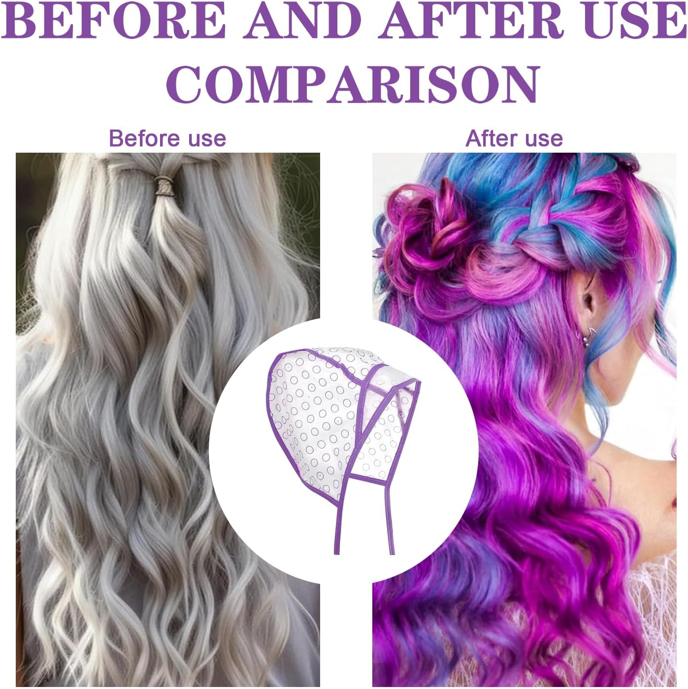 Highlight Cap and hook kit Hair Highlighting Kit Hair Highlighting Streaking Cap Hair Dye Cap Highlights Caps with Hair Coloring Brushes and Needle for Hair Salon Hairdressing Women Men