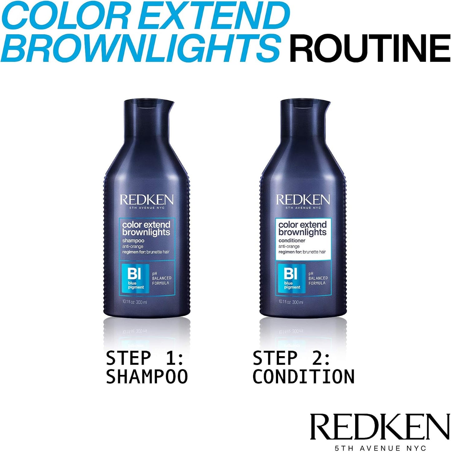 Redken Color Extend Brownlights | Blue Conditioner | For Natural &amp; Color-Treated Brunettes