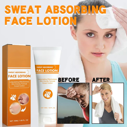 Face Sweat-Absorbing Antiperspirant Lotion - Lightweight, Non-Greasy, Aloe Vera, Niacinamide, Jojoba Seed Oil - Effective Sweat Control &amp; Long-Lasting Effect