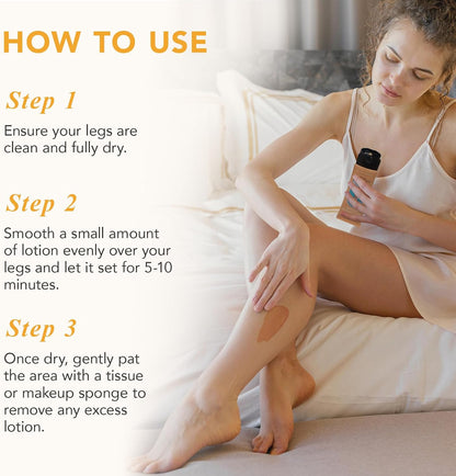Leg Makeup Waterproof No Transfer - Body Coverage Perfector - Tattoo Cover up Makeup Body Foundation - Bruise Scar Body Makeup with Brush,Flawless Looking Legs for All Skin Tones,74ml