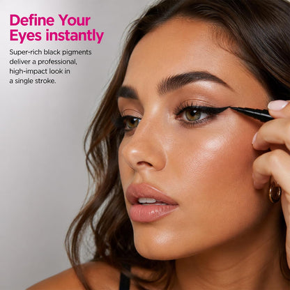 1 Pcs Eyeliner Pen, 001 Intense Black, Waterproof Black Eyeliner Pencil | Smudge-Proof 24HR Long Lasting Eye Makeup, Ultra-Creamy Retractable Gel Liner for Waterline &amp; Smokey Looks