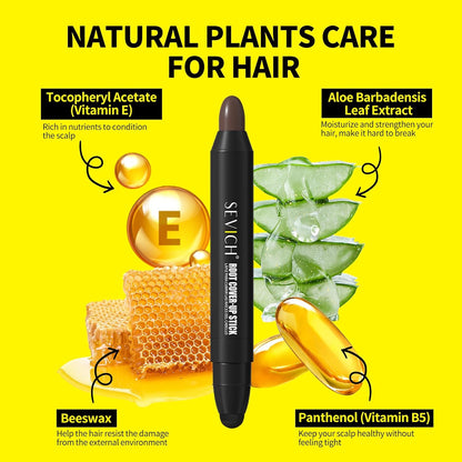 Sevich Root Cover Up Stick – Instant Gray Hair Coverage, Root Repair, Natural Concealer for Hairline, Roots, and Sides for Women and Men, Plant-Based, 48H Makeup, Dark Brown
