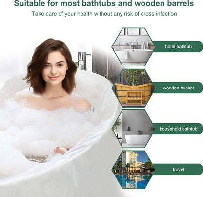 10PCS Quality Disposable Bathtub Cover Liner Bag Portable Heat-Resistant, Large Thickened Bath Tub Lining Film for Home Travel Hotel Bathtubs Salon SPA (260cmx 120cm), Each Individually Packaged