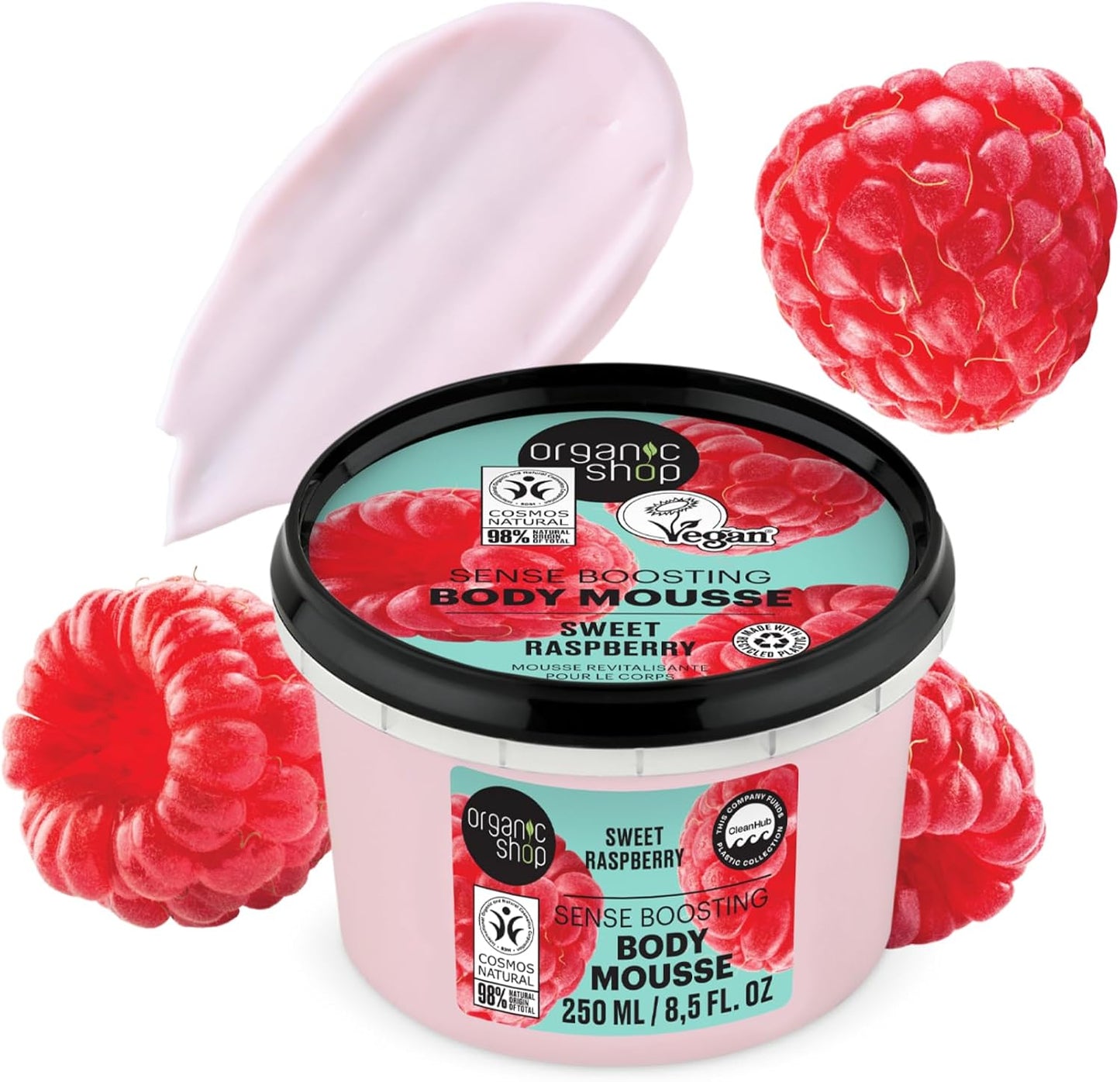 Organic Shop Body Mousse Sense Boosting Sweet Raspberry, 250 ml