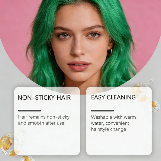 Temporary Hair Chalk Comb Green, Safe Washable Hair Color Stick, Instant Styling Hair Dye Comb for Halloween, Cosplay, Parties, St. Patrick's Day