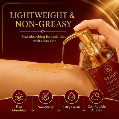 New Skincu Glow Remedy Oil for Women, Skincu Anti Aging Body Oil for Crepey, Fast Absorbing Non-Greasy Body Massage for Dry Crepey-Looking Skin, Arms, Legs, Thighs &amp; Tummy