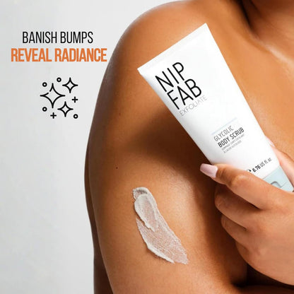 Nip + Fab Glycolic Fix Body Scrub, Made in the UK, Exfoliating Treatment with Glycolic Acid, 6.76 oz (200 ml), Smooths and Refines Skin, Ideal for Rough and Bumpy Skin, For Radiant Skin