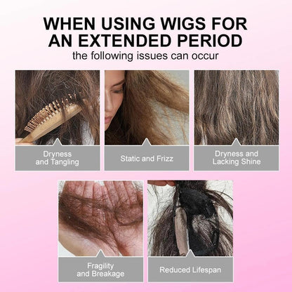 Wig Shampoo and Conditioner 2-in-1, Gentle Formula for Synthetic &amp; Human Hair Wigs, Cleansing, Conditioning &amp; Tangle-Free Maintenance Helper