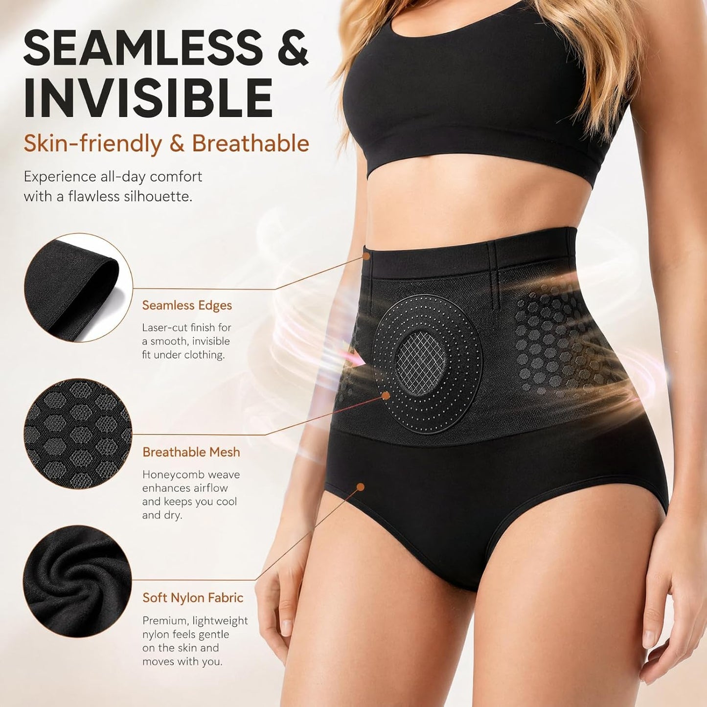 Moringa 4-in-1 Micro-Particle Sculpting Fat-Burn Shorts, Thermogenic Fat-Burning Sculpting Shorts, High Waisted Shapewear Butt Lifting Short Tummy Control Firming and Shaping Pants for Yoga Gym(L)