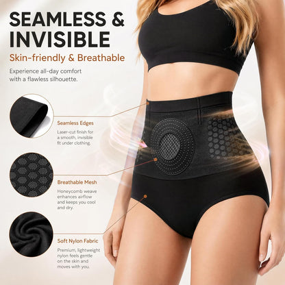 Moringa 4-in-1 Micro-Particle Sculpting Fat-Burn Shorts, Thermogenic Fat-Burning Sculpting Shorts, High Waisted Shapewear Butt Lifting Short Tummy Control Firming and Shaping Pants for Yoga Gym(L)