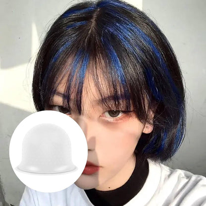 Highlights Hair Dye Kit, Hair Dye Cap With Hook, Highlighting Cap, Reusable Highlighting Kit, Punched Hole Silicone Highlight Cap, for Color Hair Hairdressing Dyeing Staining Tools