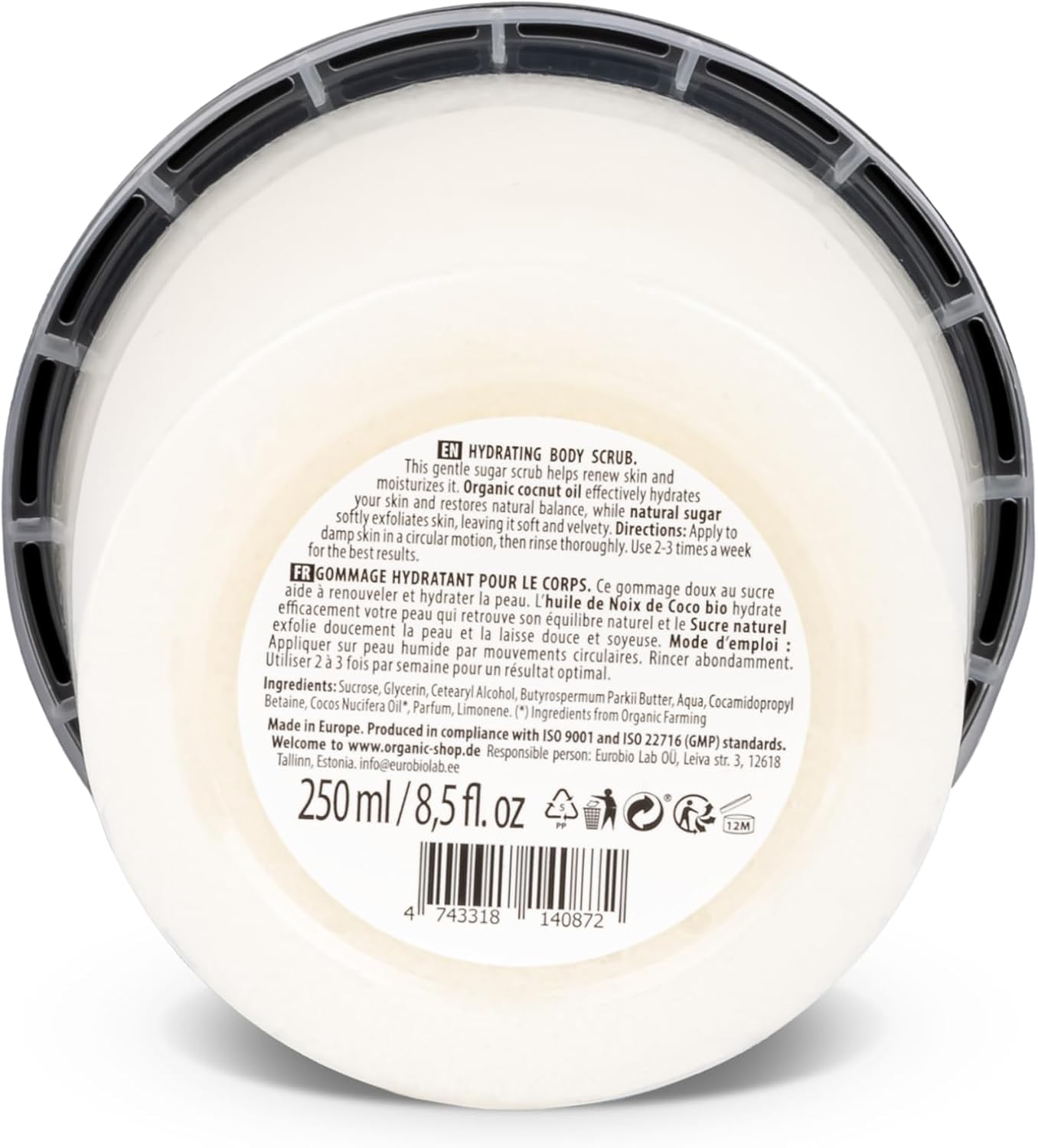 Organic Shop 250ml Body Scrub Hydrating Coconut
