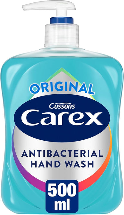 Carex 2 Hour Protection Antibacterial Original Hand Wash, Clean &amp; Protect Hands, Bulk Buy, Pack of 6 x 500ml