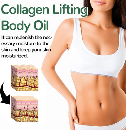 Collagen Oil for Skin Tightening, Collagen Lifting Body Oil, Moisturising Body Care for Smooth-Looking Skin, Lightweight Firming Oil for Neck, Arms, Thighs and More, 100ml