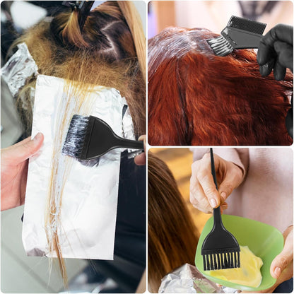 Oruola 3pcs Highlight Cap,Highlight Cap and Hook Kit,Hair Highlighting Cap with 2 Hair Dye Comb &amp; Brush for Salon Hair Dyeing Hairdressing and DIY Dyeing Hair