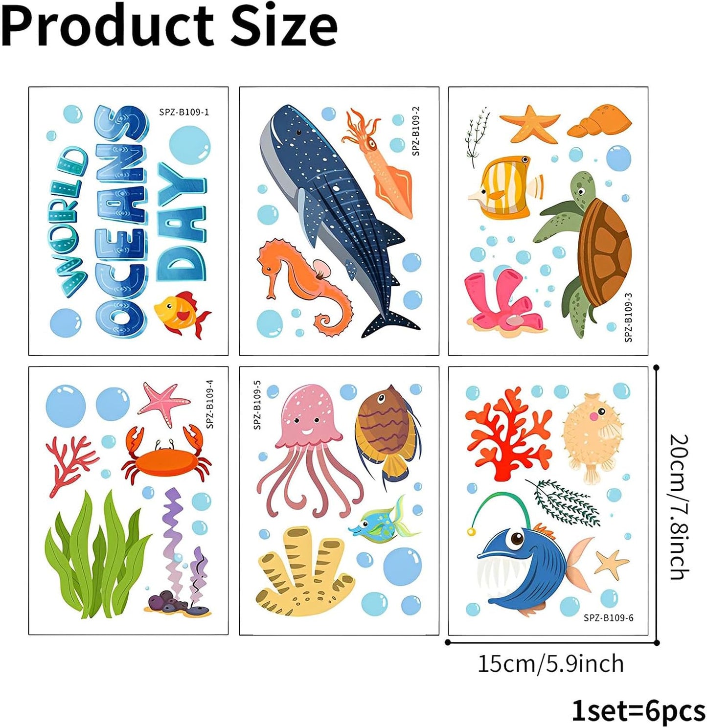 Non Slip Bathtub Stickers Adhesive Sea Creature Decorations Stickers AdhesiveWall Decals for Shower Surfaces Toddlers Bedroom Bathroom Window Baby Nursery and Children Classroom (Blue)