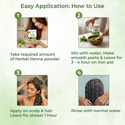 Havintha Natural Herbal Henna Hair Pack 11 Herbs Mix Mehandi Powder (227 G) |