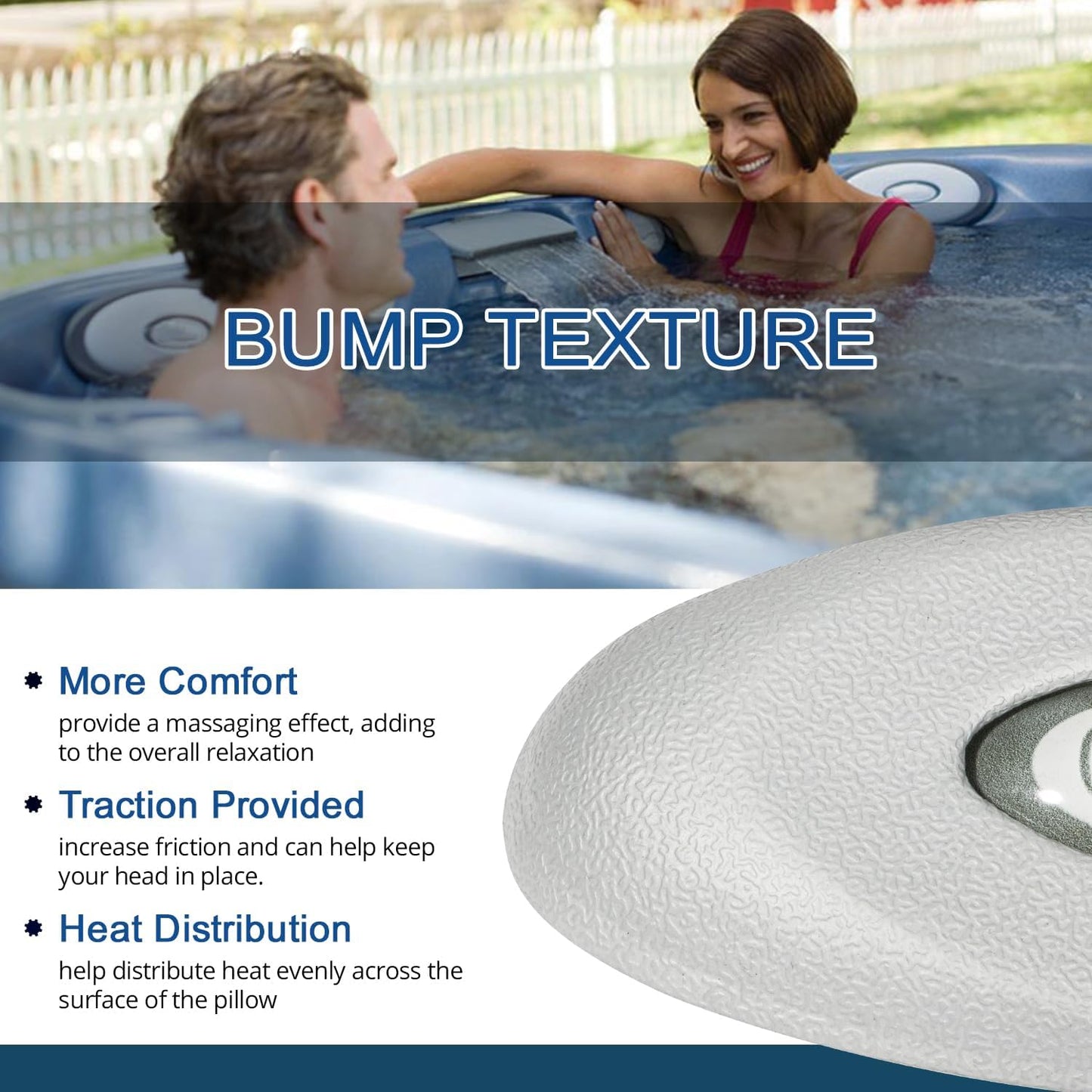2472-824 Oval Pillow Insert + Back Mount for Jacuzzi J-300 Series Hot Tubs &amp; Spas(2014-2018), J300 Headrest Pillow Replace 2455-263 (4 Pack)