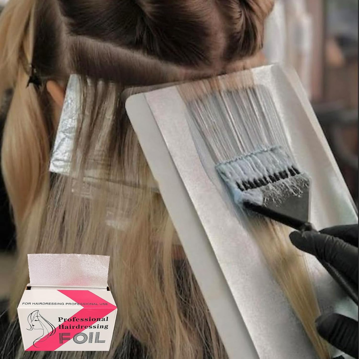 12CM*50M Embossed Hair Foils for Highlighting, Hairdressing Foil, Aluminium Foil for Hair Colouring - Professional Roll with Practical Cutting Edge - for Colouring, Highlighting, Perming,Salon or Home