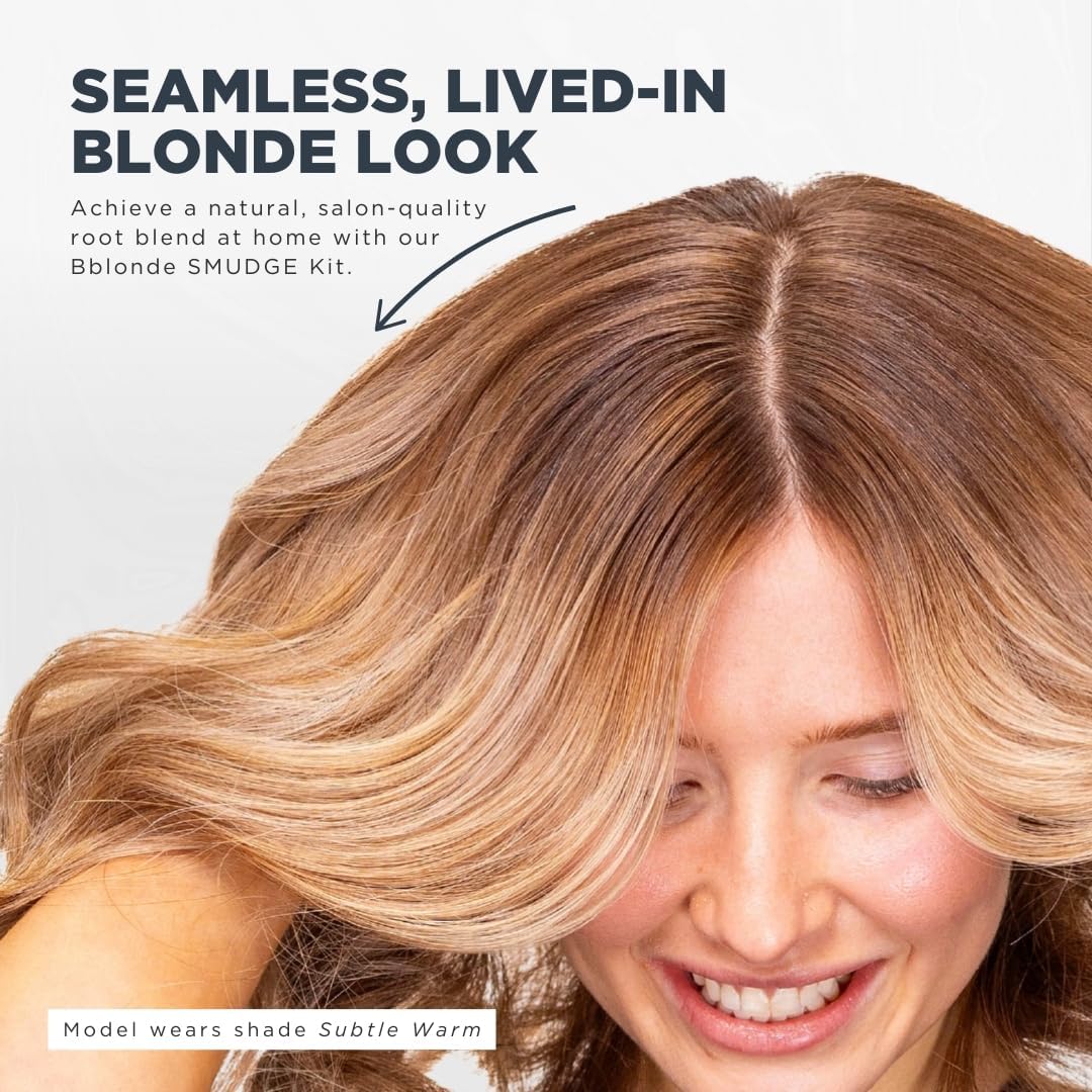 Jerome Russell BBlonde SMUDGE Root Blending Kit SUBTLE COOL | Professional Root Blending Kit | Colour Refresher | Regrowth Disguise | Natural, Soft, Lived-In Blonde