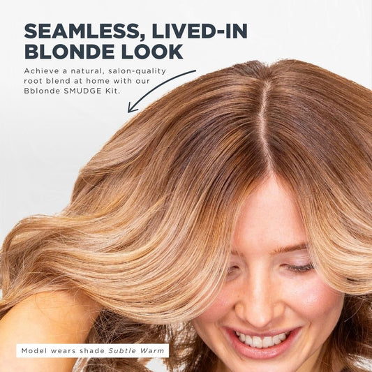 Jerome Russell BBlonde SMUDGE Root Blending Kit SUBTLE COOL | Professional Root Blending Kit | Colour Refresher | Regrowth Disguise | Natural, Soft, Lived-In Blonde