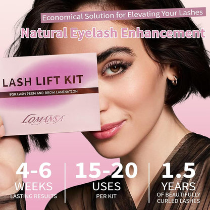Lash Lift Kit, Eyelash Perming Kit, Brow Lamination Kit, Easy Squeeze Tube Design, Beginner Friendly 15 Uses, Up to 6 Weeks Curl
