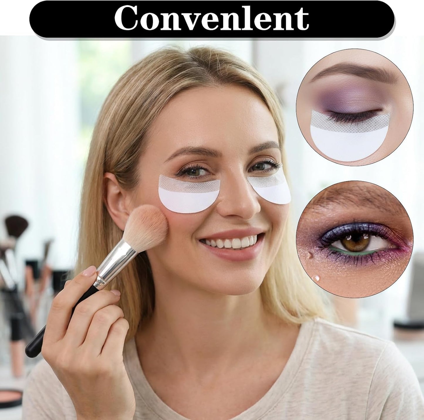 Ouligay 200 PCS Eyeshadow Shields Lint Free Eyeshadow Shield Eyeshadows Stencil for Prevent Makeup Residue Gel Pad Under Eye Patches for Eyelash Extensions Eyeliner Lip Tinting Makeup