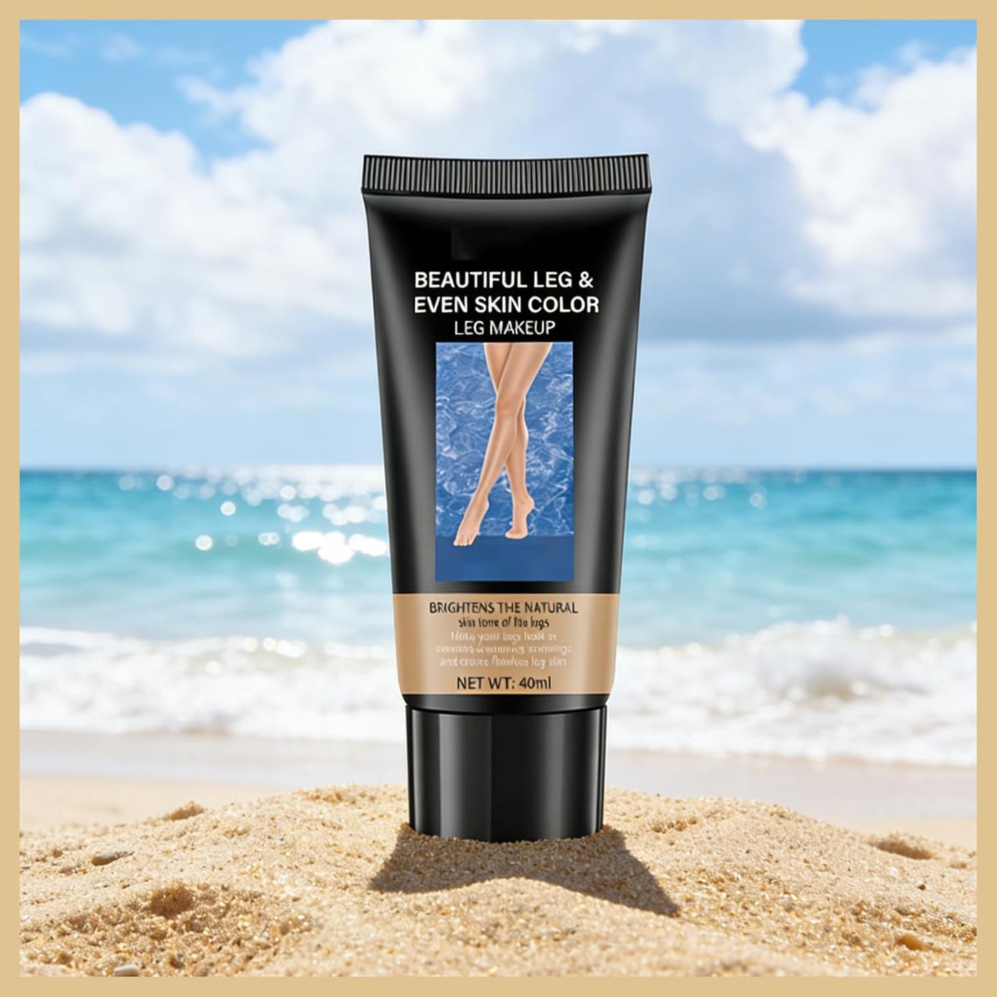 Leg Makeup Cover Veins Concealer with Self Tan Brush Instant Tan Kit - BRONZE - Lightweight Full Coverage for Legs and Body Tattoo Bruise Scar Concealers, Water Resistant No Transfer Easy to Apply