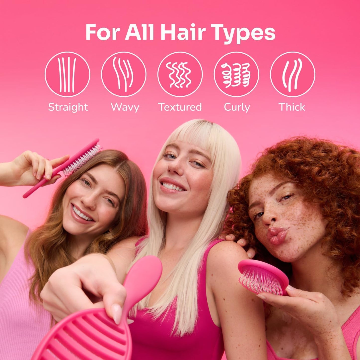 WetBrush Paddle Detangler with Intelliflex Bristles and Aquavents to Help Drying, Wider Surface Area Detangles in Less time, Wet Brush Detangles Hair with Ease, Suitable for All Hair Types, Black