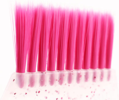 Eson Hair Tint Brush &amp; Comb, Hair Dye Brush, Salon Colour Applicator, Highlights &amp; Balayage, Chemical-Resistant, Heat-Resistant, Ergonomic Handle (Pink Glitter)