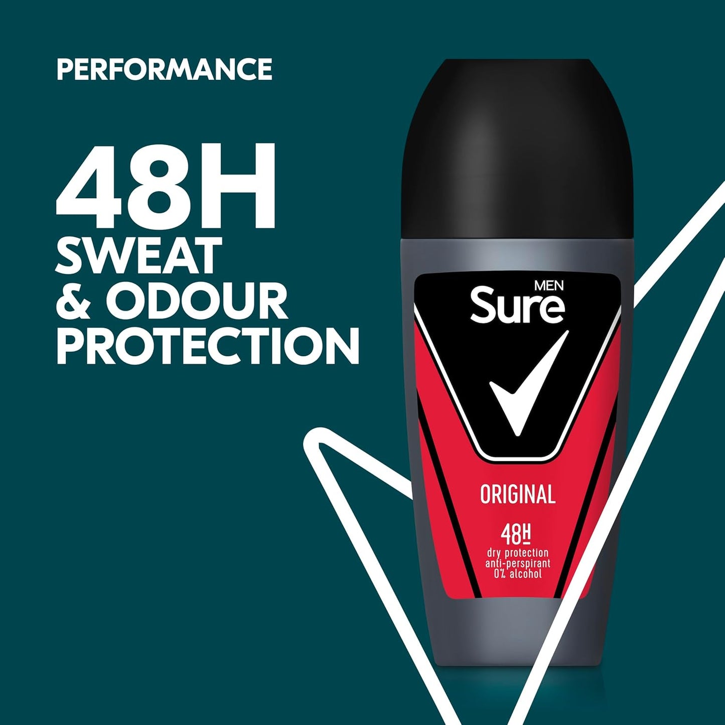 Sure Men Original Anti-Perspirant Roll On for 48 hour protection 6x 50 ml