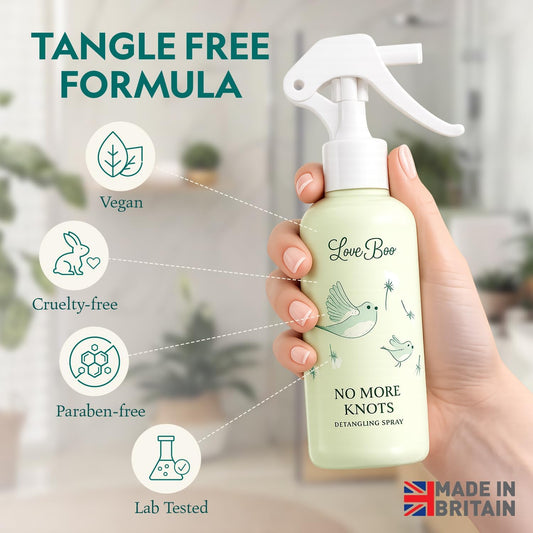 No More Knot Detangler Spray, Hair Detangler for Smooth Brushable Hair and Easy Knot Release (50ml)