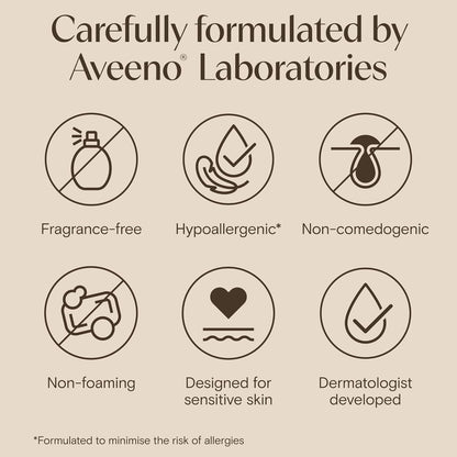 AVEENO Face CALM+RESTORE Nourishing Oat Cleanser (1x 200ml), Non-Foaming Face Care, Gentle Cleanser with Prebiotic Oat and Calming Feverfew, Helps Preserve Skin's Barrier, For Sensitive Skin