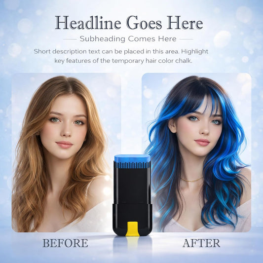 Temporary Hair Dye Pen Washable Hair Colour Stick Quick Drying Disposable Colour for Halloween Cosplay DIY Styling Girls Boys — Vibrant Non Sticky Easy Clean Creative Styling