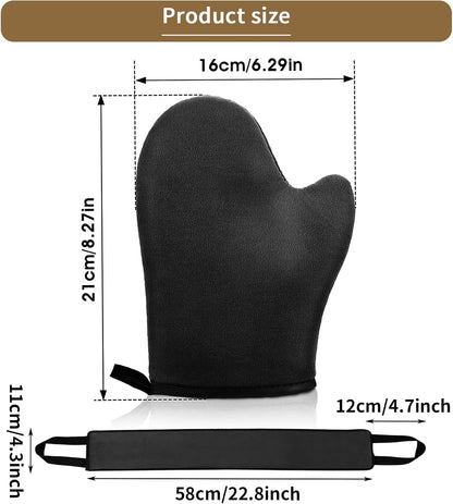 Sibba 2 Pack Self Tanning Mitt Applicator Kit, Mini Self Tan Mitt, Back Buddy Lotion Applicator for Back Self Applicator Work with Self Tanning Mitts When Apply Tanning Lotion