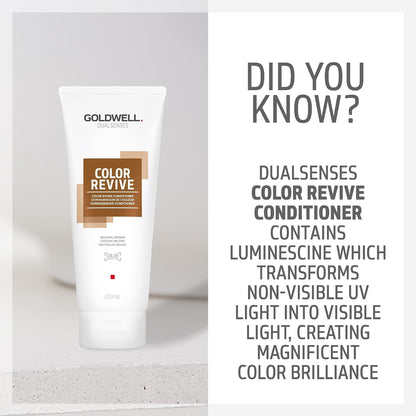 Goldwell Dualsenses Color Revive Conditioner, Neutral Brown, Refreshes Color, 200ml