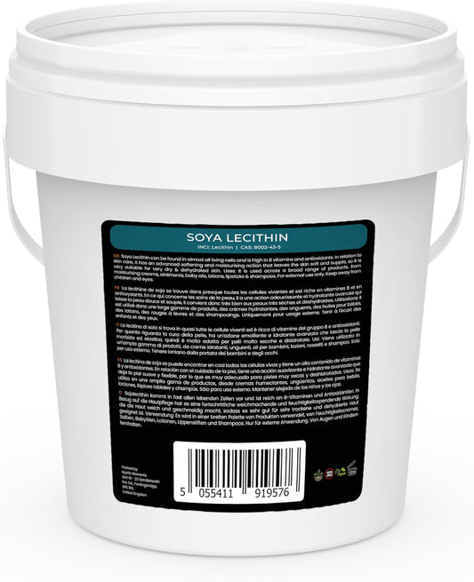 Mystic Moments | SOYA Lecithin 1Kg | Cosmetic Grade Emollient &amp; Emulsifier for Creams, Lotions &amp; Haircare | Rich in B Vitamins &amp; Antioxidants | Softens &amp; Moisturises Dry Skin | External Use Only