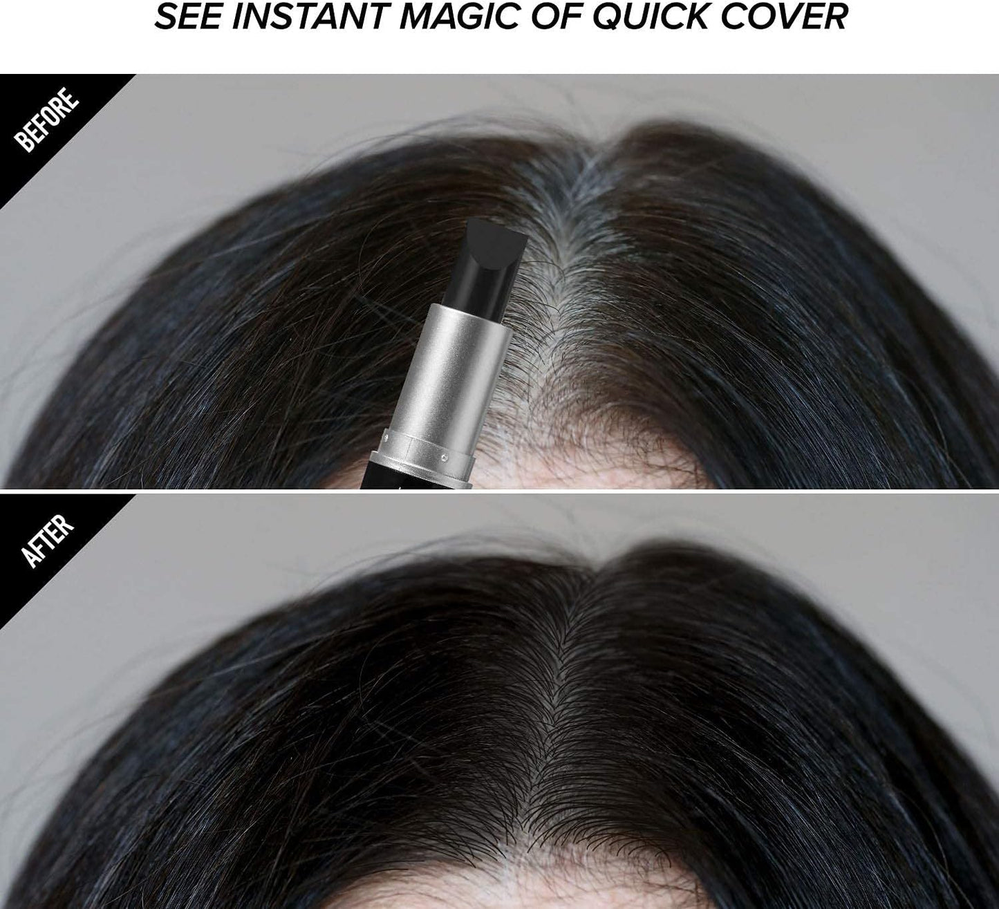 Kiss Quick Cover Grey Hair Touch Up Stick Type LGC02 (Black)