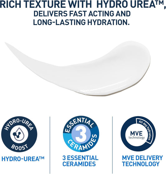 CeraVe Intensive Moisturising Lotion With 3 Essential Ceramides, Hyaluronic Acid, Shea Butter, MVE Technology, For Very Dry Itchy Skin, Fast-Acting, Fragrance Free