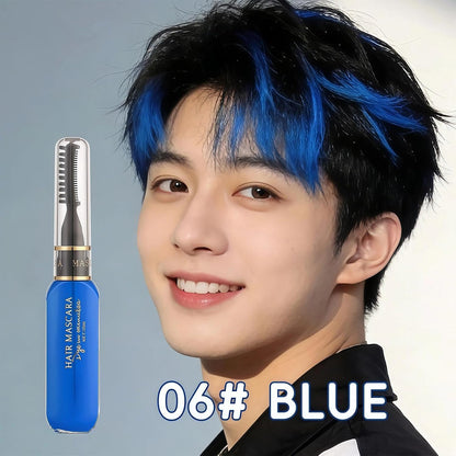 Temporary Hair Dye &amp; Colour Spray Set - 3PCS Wash Out Hair Dye with Mascara &amp; Hairspray - Washable in Blue, Purple, Pink for Parties &amp; Play