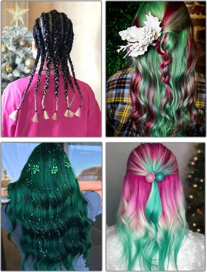 Hair Color Hair Chalk Dye Kit for Kids, Washable Non-Toxic Hair Dye for 3 4 5 6 7 8 9 10 Year Old, 10 Color Halloween, Party, Cosplay, Christmas, Birthday Girls Gift