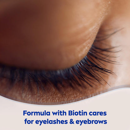 NIVEA Double Effect Waterproof Eye Make-Up Remover (125ml), Daily Use Face Cleanser for Make-Up and Mascara with Cornflower Extract and Biotin