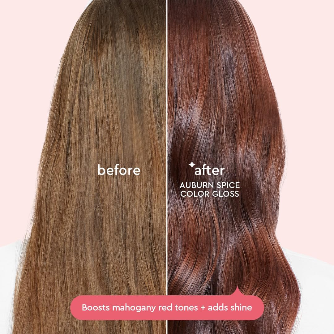 Glaze Supergloss Color Conditioning Gloss – Hydrating Semi-Permanent Colour Hair Gloss &amp; Shine Boost – Colour Depositing Mask - Vegan, Cruelty-Free – 190ml - Auburn Spice - Auburn Red