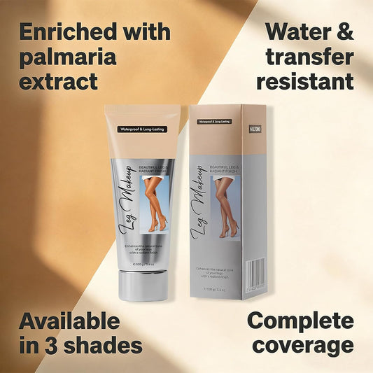 Asheyya Leg Makeup Waterproof, Anti Transfer Body Coverage Perfector for Flawless Looking Legs (02# Light Brown)