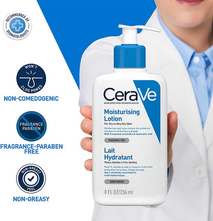 CeraVe Moisturising Lotion with Ceramides for Normal to Dry Skin, 236ml