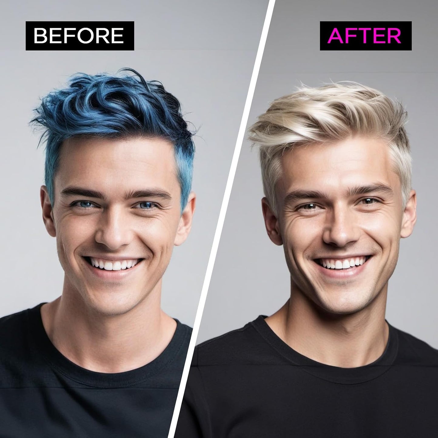 Hair Colour Remover Kit (2 Pack) Remove Unwanted Semi-Permanent &amp; Permanent Colours, Creates A Lighter Base Shade For Colourists to Recolour. Does Not Restore Natural Colour-Salon Professional