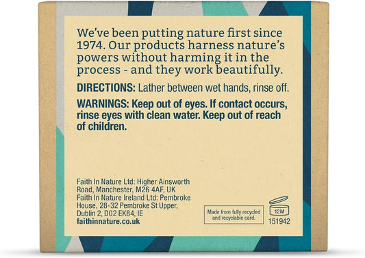 Faith In Nature Natural Fragrance Free Hand Soap Bar, Sensitive, Vegan and Cruelty Free, No SLS or Parabens, 100g